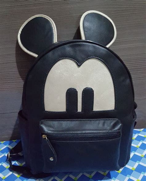 mochilas mickey de couro bordo